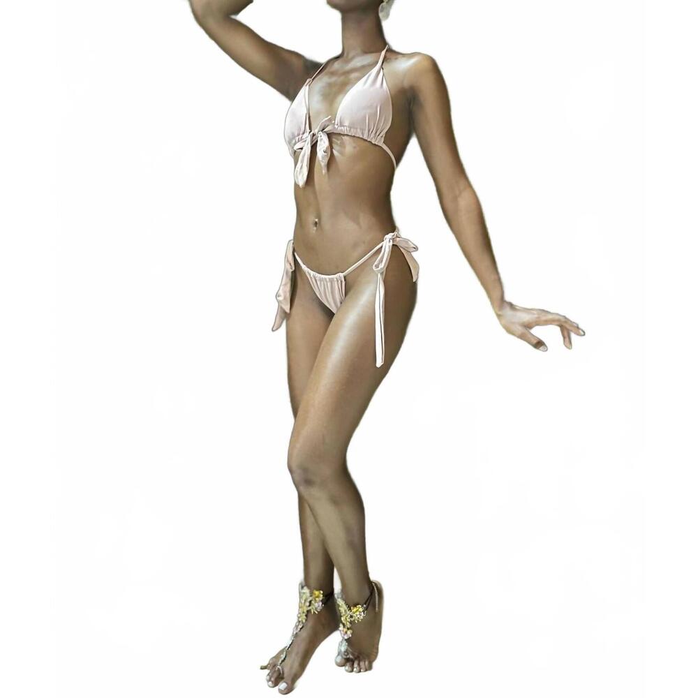 NEW YACHT CLUB ACCESS angola bikini swim set in nude